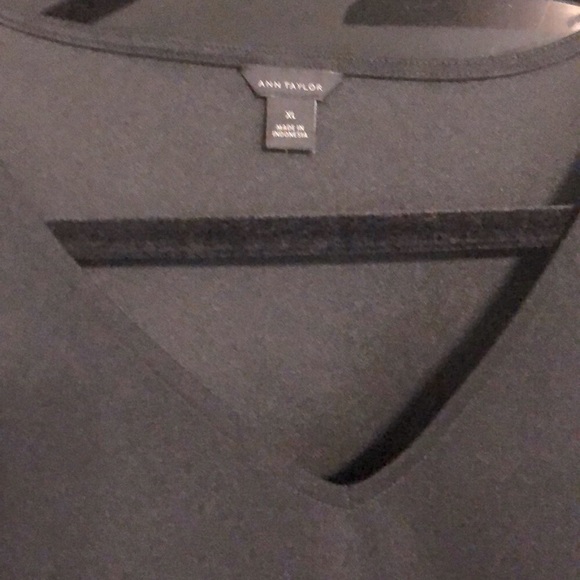 Ann Taylor bell sleeve shirt with velvet ribbon - Picture 3 of 5